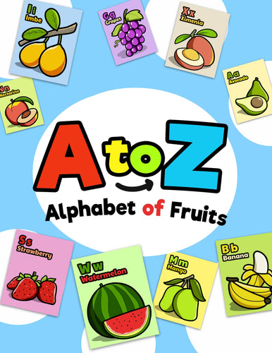Alphabet Of Fruits (Laminated Prints) - Inspiring Kids World