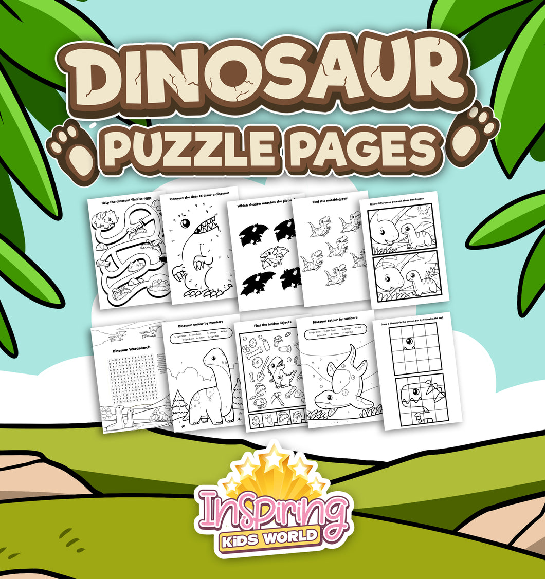 Dinosaur Puzzle Pages