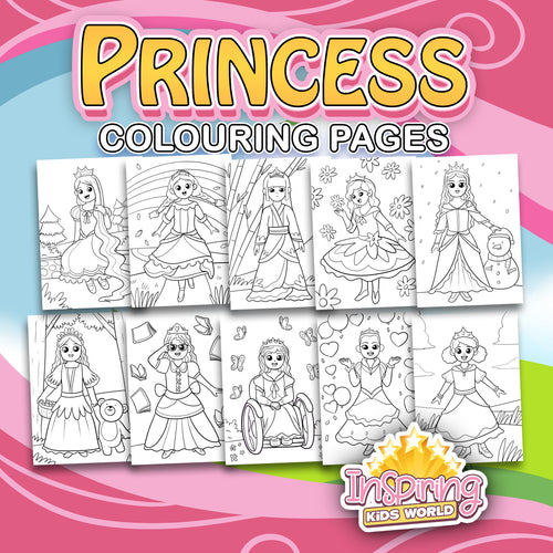Princess Colouring Pages - Inspiring Kids World