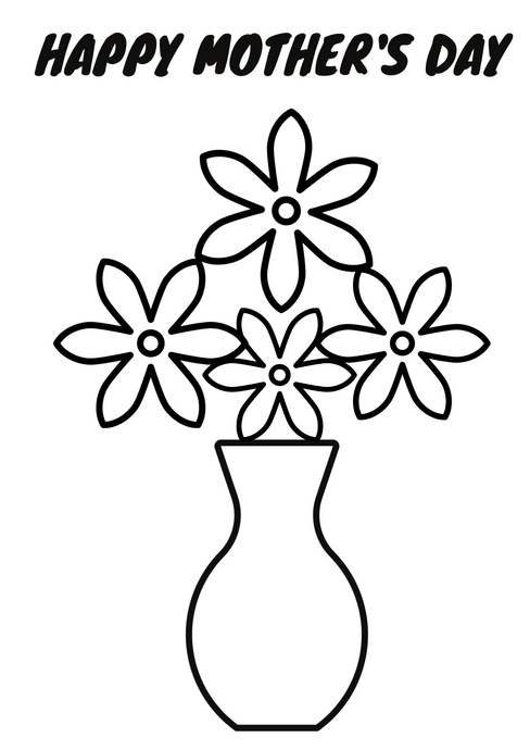 Mother's Day Colouring Pages