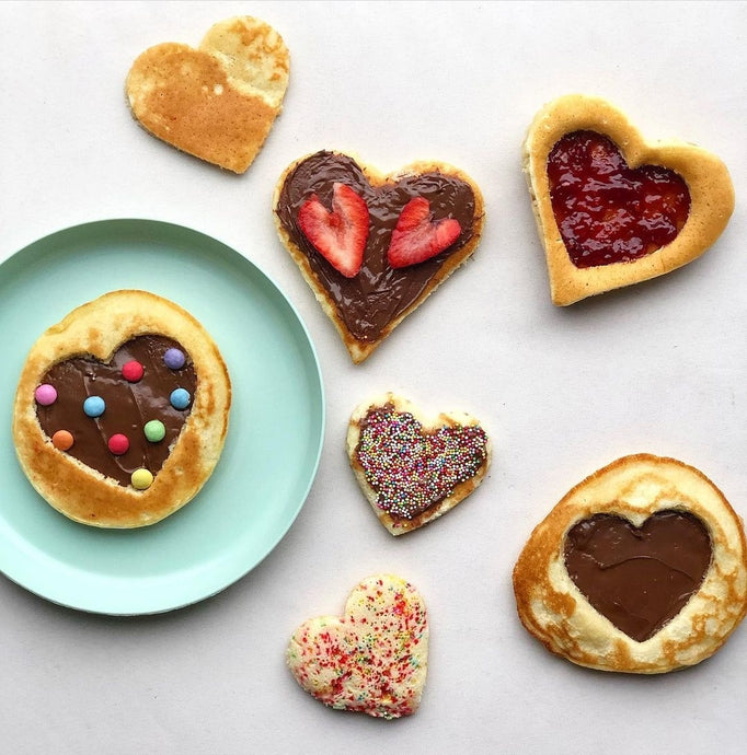 Fluffy Pancake Hearts