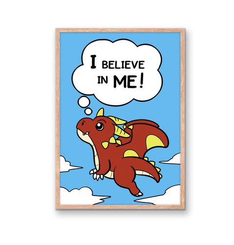 Dragon Positivity Print - Inspiring Kids World