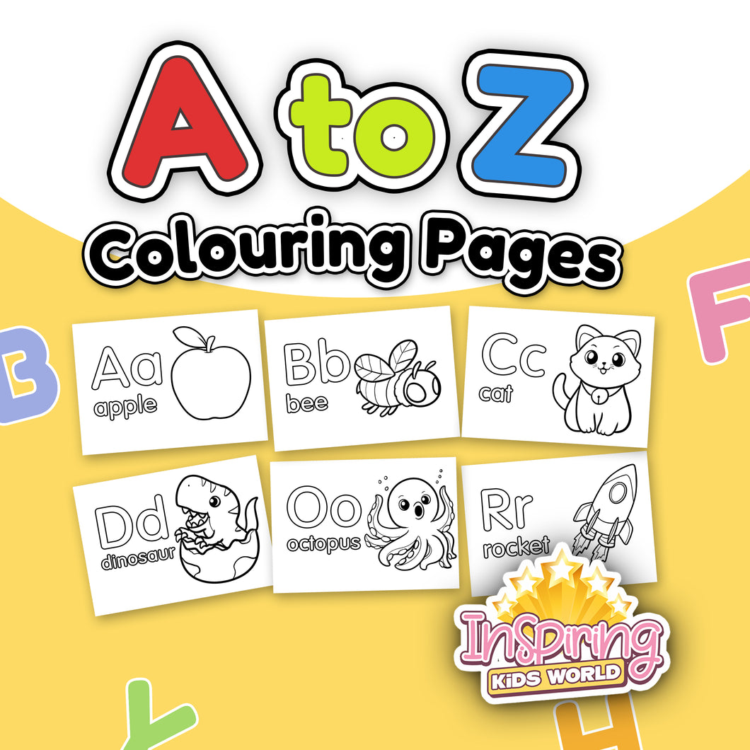 A to Z Colouring Pages