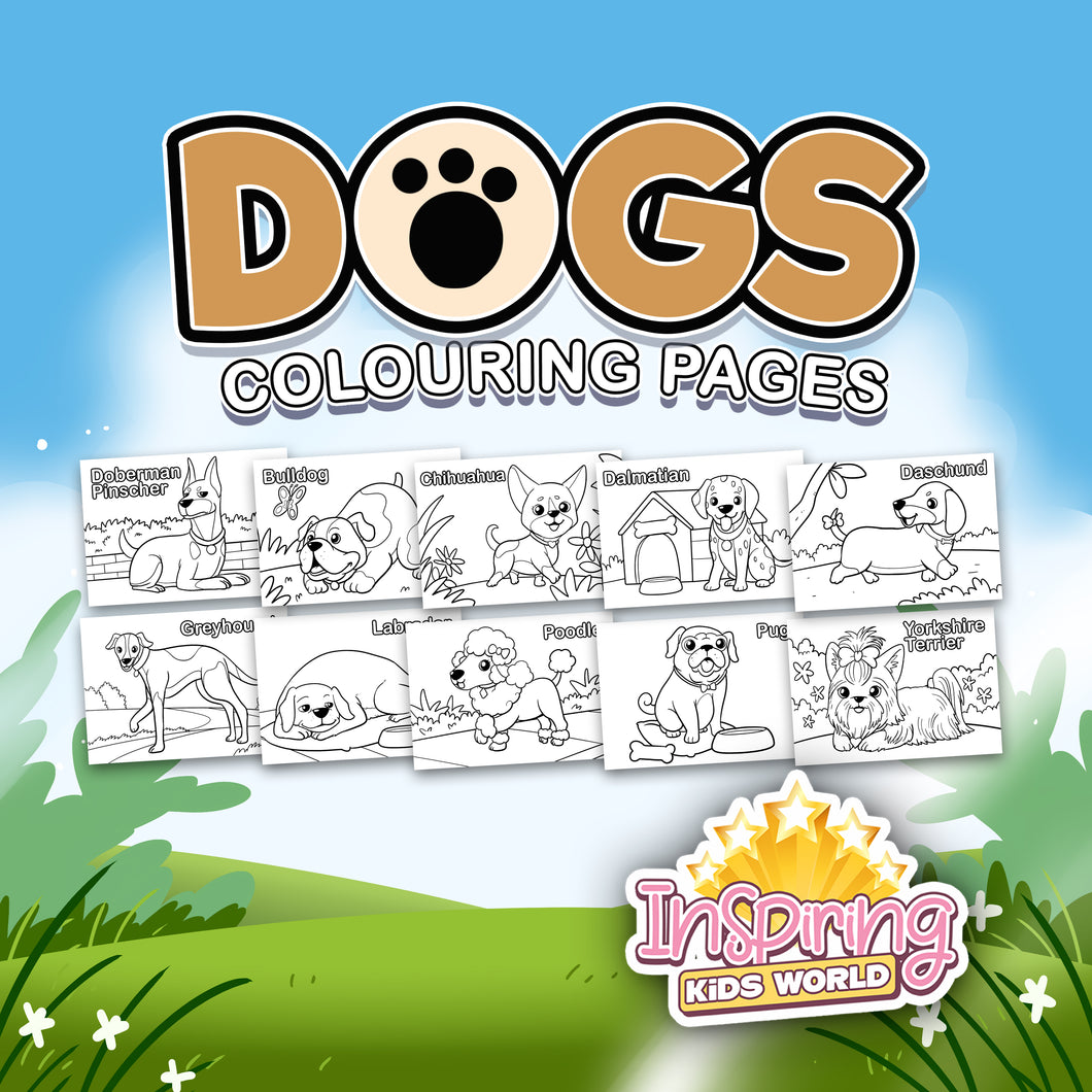 Dogs Colouring Pages