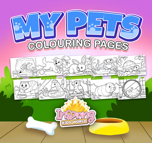 My Pets Colouring Pages - Inspiring Kids World