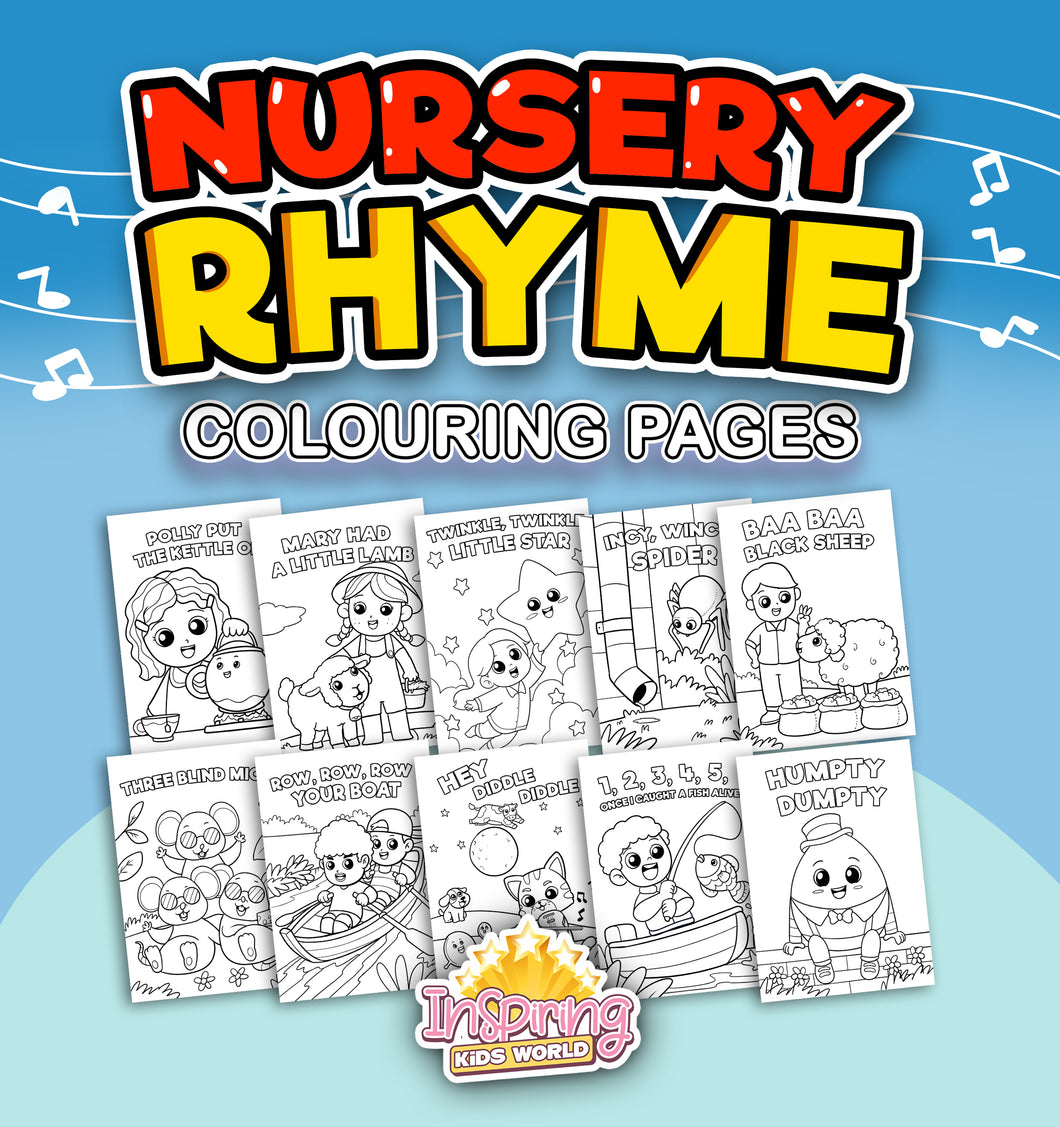 Nursery Rhyme Colouring Pages - Inspiring Kids World