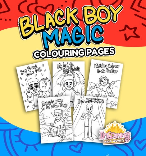 Black Boy Magic Colouring Pages - Inspiring Kids World