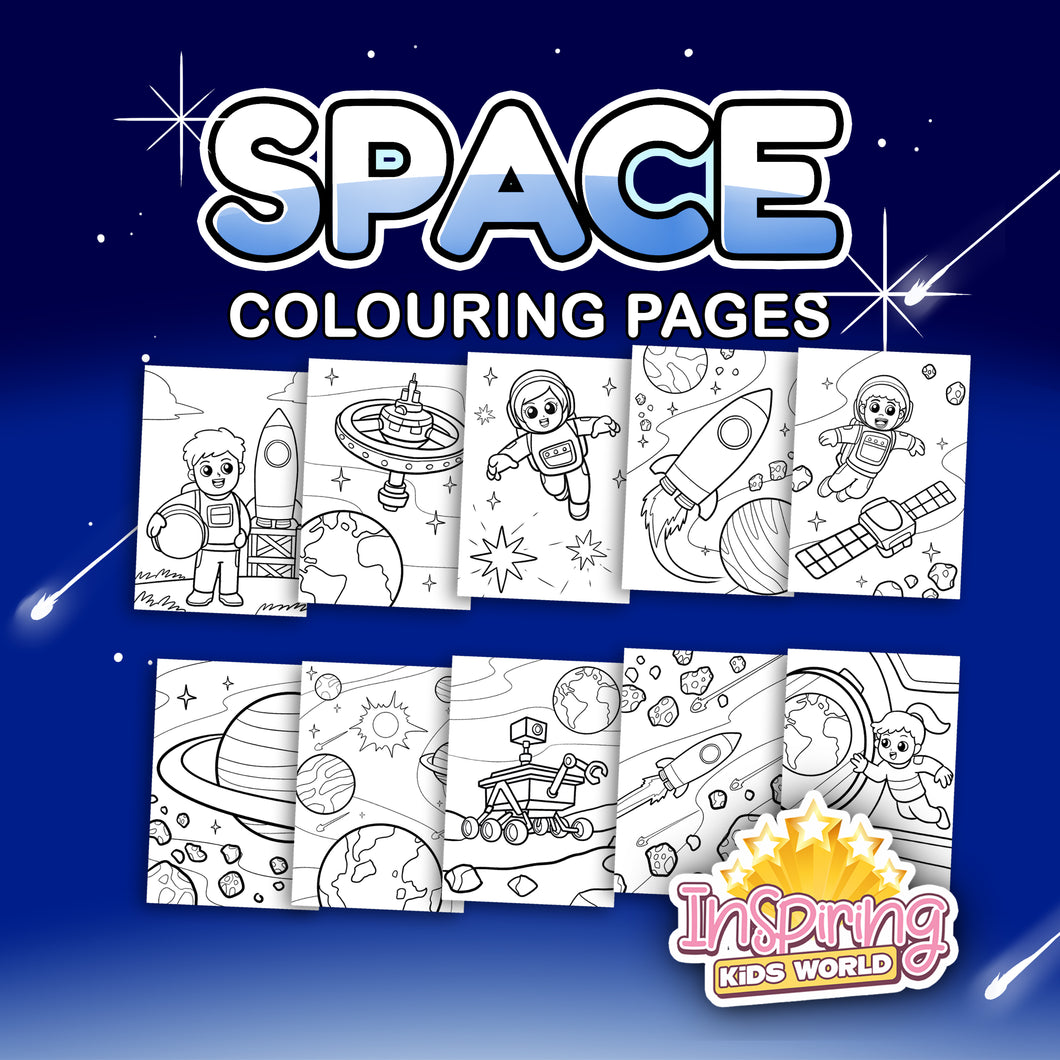 Space Colouring Pages - Inspiring Kids World