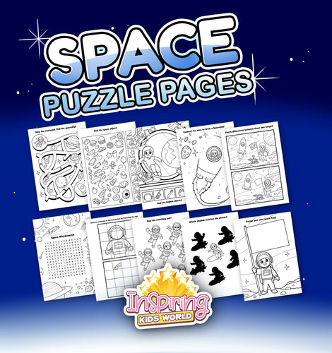 Space Puzzle Pages - Inspiring Kids World