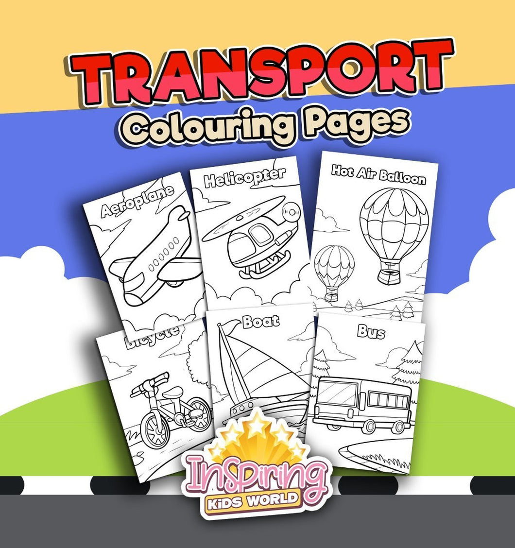 Transport Colouring Pages - Inspiring Kids World