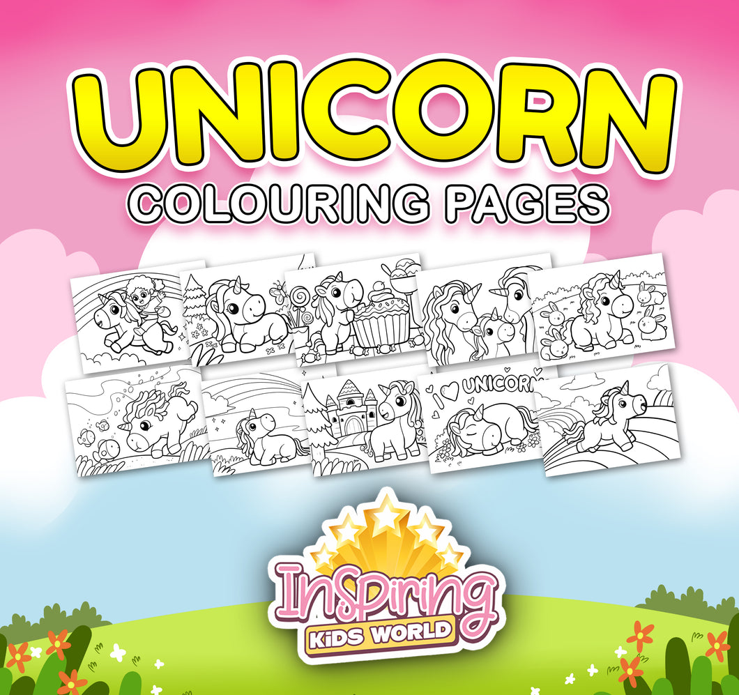 Unicorn Colouring Pages - Inspiring Kids World