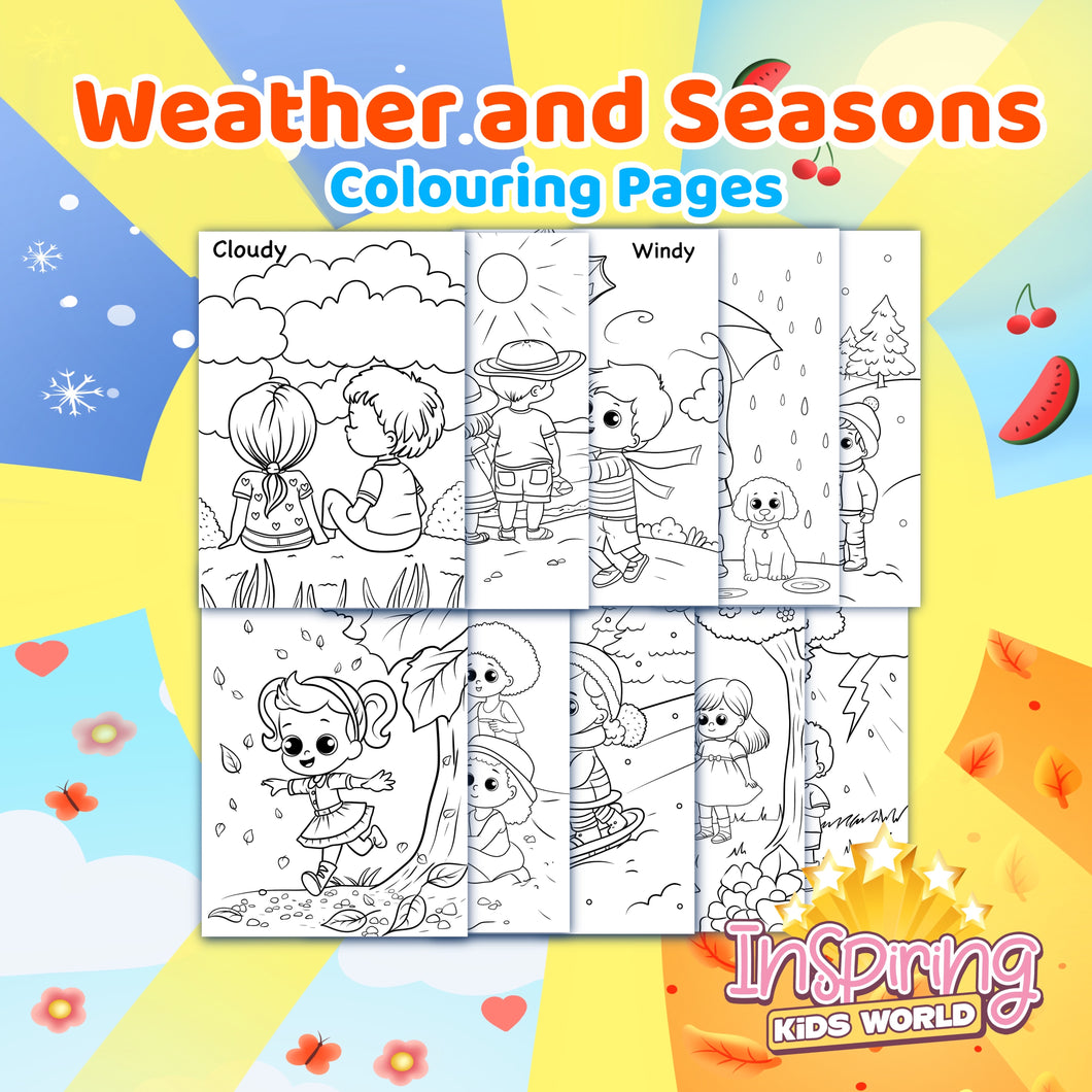 Weather and Seasons Colouring Pages