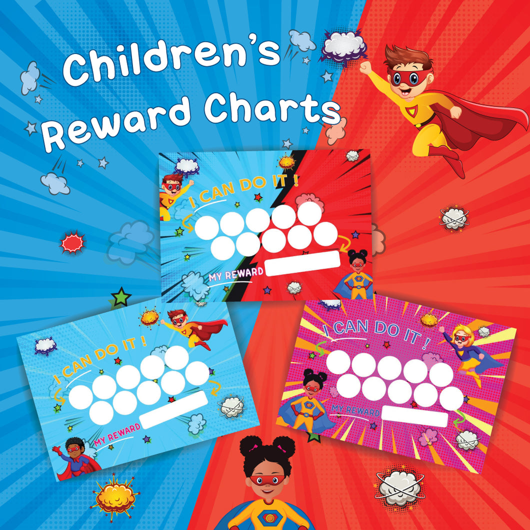 Children's Reward Charts - Superhero Set